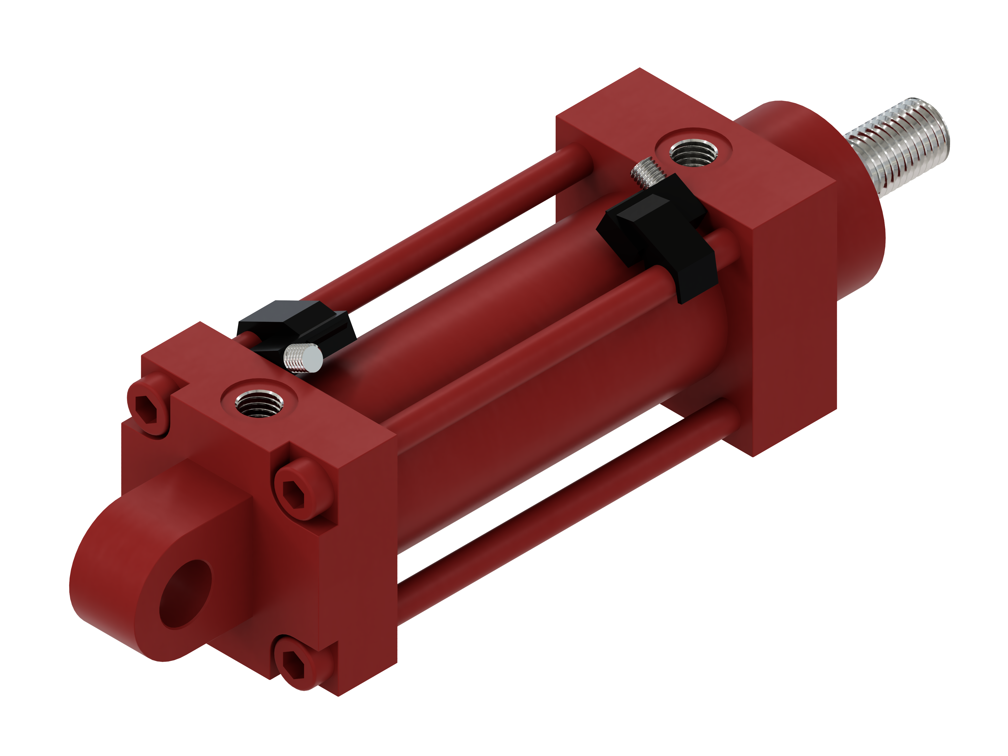 Hydraulic cylinder, double acting, HVB serie - Mounting by rear eye