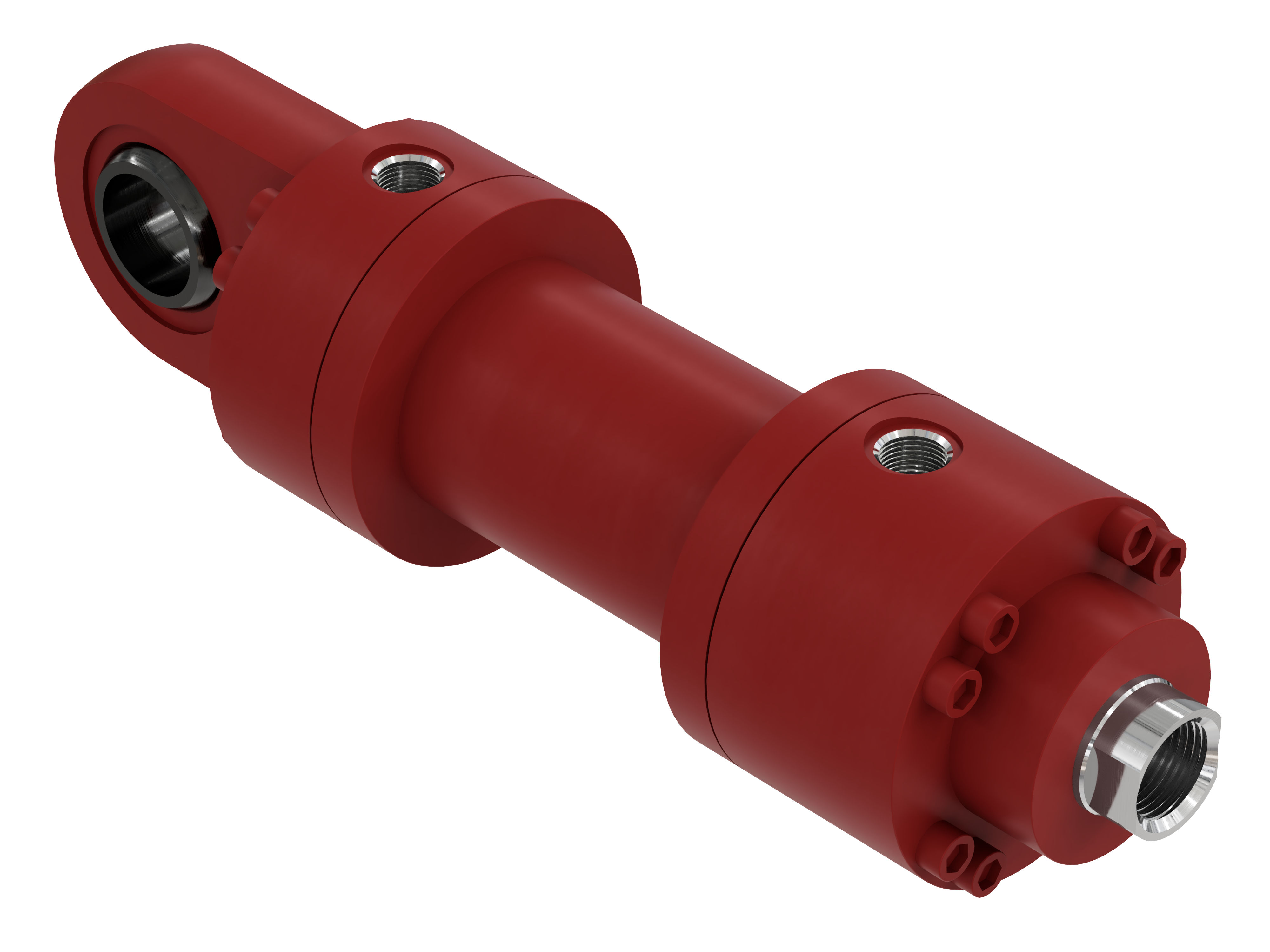 Hydraulic cylinder, double acting, H250 Co serie - Type MP5 : Rear ball joint tenon